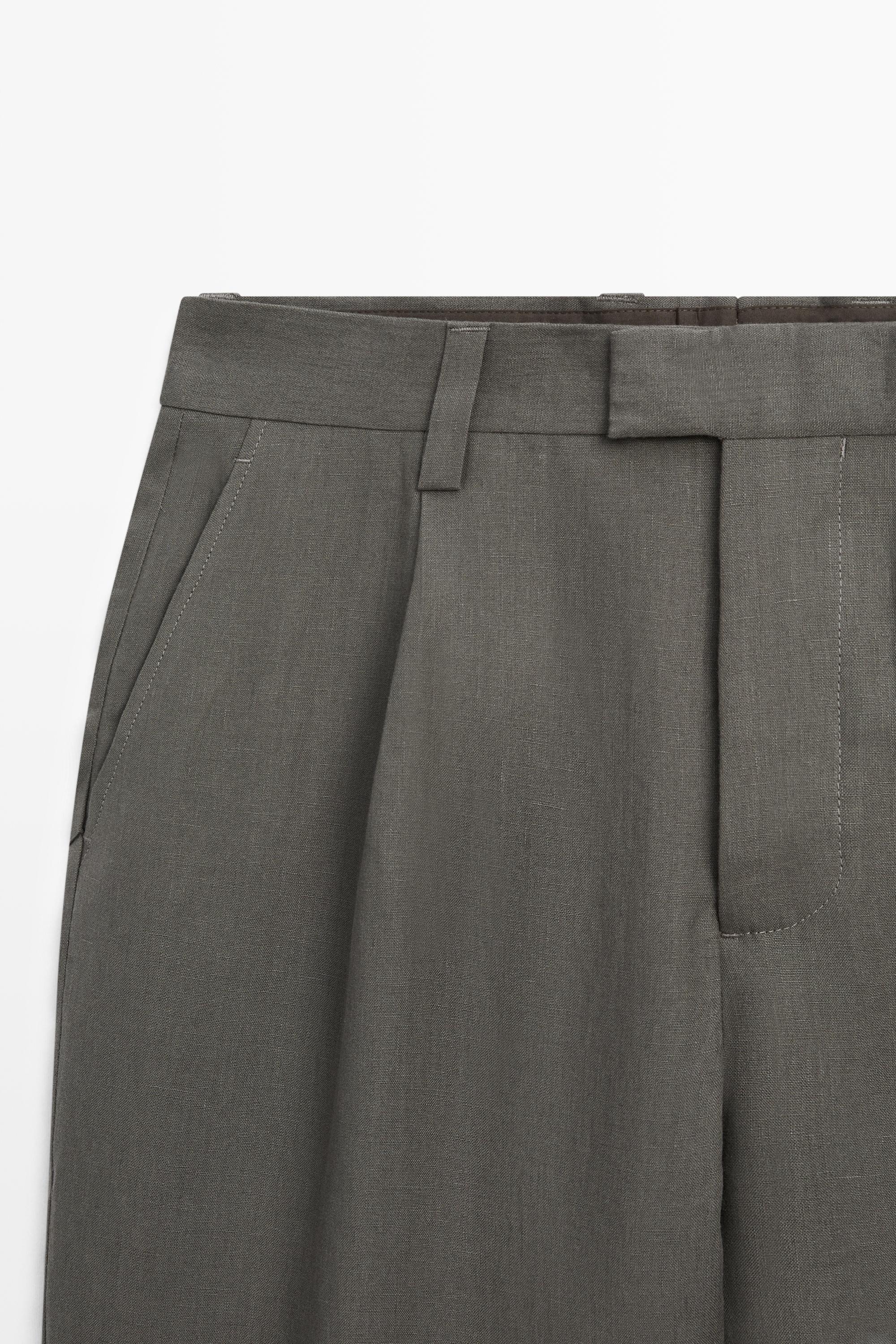 Linen suit trousers